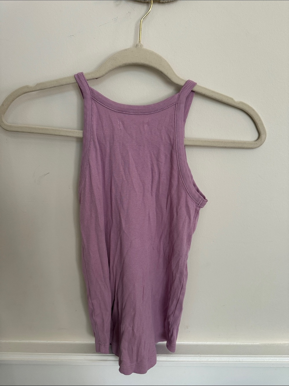 Madewell Lilac Ribbed Tank - Picture 3 of 3